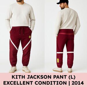 KITH Jackson Pant Landmarks Collection 2014 Burgundy Joggers Zip Pockets L